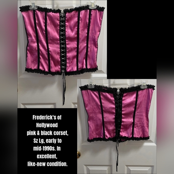 Frederick's of Hollywood Pink and Black Corset